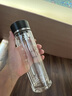 尚明雙層隔熱玻璃隨手杯茶水分離隨身杯便攜式辦公旅行杯戶外茶具水杯 黑色320ml 曬單實(shí)拍圖
