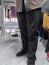 JASONWOOD高端品牌男裝男士休閑褲2025春秋彈力直筒寬松松緊腰運(yùn)動(dòng)長褲子 高檔黑色【春秋款 四面彈力】 XL 【推薦體重】130-150斤 曬單實(shí)拍圖
