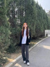 棠暖灰色西裝褲女春秋季2025新款高腰直筒闊腿褲高級感松弛感休閑褲子 深灰色 M 95-110斤 曬單實拍圖