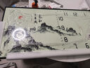 墨派餐廳裝飾畫(huà)帶鐘表萬(wàn)年歷電子鐘掛畫(huà)客廳家用時(shí)尚日歷表時(shí)鐘壁畫(huà) 山水家和 100*50cm晶瓷 曬單實(shí)拍圖