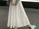 邦帛世白色半身裙女2025新款中長款高腰a字顯瘦春夏薄款小個子百褶長裙 奶芙半身裙 M 【建議90-105斤】 曬單實拍圖