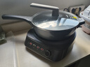 美的（Midea）電炒鍋 分體式電煮鍋 電火鍋 電蒸鍋 家用多功能一體 炒菜專(zhuān)用鍋 0氟鈦陶耐磨不粘 配蒸籠 4.3L 【猛火爆炒+手柄可拆】 曬單實(shí)拍圖