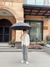 愛(ài)上雨商務(wù)原木手柄大號(hào)長(zhǎng)雨傘定制logo高端抗風(fēng)直桿雙人廣告?zhèn)阌D案字 【商務(wù)必備】24骨閃耀黑-原木柄 曬單實(shí)拍圖