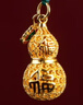 朱炳仁銅沙金銅立體鏤空葫蘆汽車(chē)鑰匙扣掛件男女平安國潮高檔創(chuàng  ) 曬單實(shí)拍圖