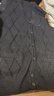 夢(mèng)特嬌（MONTAGUT）男士針織開(kāi)衫V領(lǐng)背心馬甲中老年爸爸毛衣坎肩加厚保暖 深灰 52  曬單實(shí)拍圖