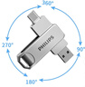 飛利浦（PHILIPS）128GB Type-C USB3.2 雙接口手機U盤(pán) 61UT-D金屬旋轉 高速讀寫(xiě) 商務(wù)辦公學(xué)習耐用優(yōu)盤(pán) 曬單實(shí)拍圖