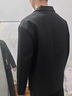 皮爾卡丹（pierre cardin）痞帥小西裝外套男春秋款潮牌寬松休閑雙排扣輕熟風(fēng)感西服上衣 黑色 L 曬單實(shí)拍圖