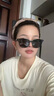 貝爾莎（bertha）近視墨鏡女款2025新款gm可配帶度數(shù)眼鏡顯臉小開車防紫外線太陽鏡 Mamoti01-冷酷黑 曬單實(shí)拍圖