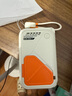 SUIDDY【3C認(rèn)證丨四合一】充電寶自帶線帶插頭器20000毫安大容量Magsafe快充移動(dòng)電源適用蘋果華為小米 2萬(wàn)毫安時(shí)【自帶線+磁吸+AC插頭】珊瑚橙 曬單實(shí)拍圖