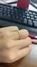 中國黃金（CHINA GOLD）素圈黃金戒指女士足金滿天星對戒男女款七夕情人節(jié)禮物送女友老婆 13#足金滿天星戒指約0.5g 曬單實拍圖