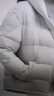 鴨鴨（YAYA）時(shí)空道宇系列羽絨服女短款2025秋冬新款立領(lǐng)撞色情侶男面包服外套 淺灰 XL （建議150-170斤） 曬單實(shí)拍圖