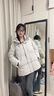 雅鹿90高蓬鴨絨戶外連帽羽絨服女2025冬季新款收腰保暖外套 純凈灰 S 建議90-100斤 曬單實拍圖