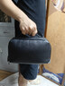 鹿師傅多功能數碼收納包大容量數據線(xiàn)游戲機斜挎手拿真皮配件旅行收納袋 經(jīng)典黑 頭層牛皮 曬單實(shí)拍圖