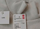 優(yōu)衣庫男女裝柔軟針織搖粒絨高領套頭衫T恤休閑保暖打底衫469949 01 乳白色 S /165/84A 曬單實拍圖