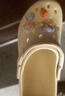 名創(chuàng)優(yōu)品（MINISO）洞洞鞋男女夏季外穿涼鞋防滑厚底踩屎感包頭涼拖鞋 卡其+海洋星星 曬單實拍圖
