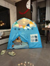 小斑鳩(little dove)兒童帳篷室內游戲屋/大號家用寶寶男女孩公主房城堡/七夕玩具禮物 藍色城堡(含加厚地墊) 曬單實(shí)拍圖