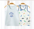 貝瑞加（Babyprints）兒童背心2件裝夏季無袖上衣純棉男童背心輕薄透氣護(hù)肚 恐龍120 曬單實(shí)拍圖