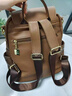 雪愛(ài)袋鼠品牌真皮女士雙肩包2025新款大容量軟皮包秋冬旅行旅游輕便背包 棕色【禮盒裝+掛件+手包卡包】 曬單實(shí)拍圖