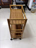 日本MUJIU置物架多層小推車(chē)客廳落地移動(dòng)家用儲物柜簡(jiǎn)易楠竹架子 抽屜款三層50CM 曬單實(shí)拍圖