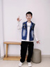 G.DUCKKIDS小黃鴨兒童牛仔馬甲男童春秋款外穿背心2025款洋氣春裝坎肩男孩子 藍色 130 建議7~8歲【120-130cm】cm 曬單實拍圖