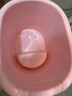 婧麒（JOYNCLEON）嬰兒洗澡盆寶寶浴盆兒童洗澡桶家用坐躺大號小孩泡澡游泳桶男 藕荷粉-0-7歲感溫款【帶排水口】 曬單實(shí)拍圖