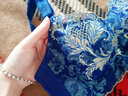 夏.娃.之.秀內衣女文胸刺繡收副乳上魔力聚攏塑形小胸顯大軟支撐調整胸罩禮物 寶藍 75A /34A上薄下厚杯 曬單實(shí)拍圖
