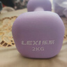 樂系小啞鈴浸塑女家用練手臂亞玲鐵美背家用健身套裝 薔薇紫2kg*2只 曬單實拍圖
