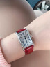 瑞士官網(wǎng)正品Longines浪琴小方金表鋼帶石英手表黛綽維納鑲鉆女表 黛綽維納白盤(pán)紅色皮帶 石英 曬單實(shí)拍圖