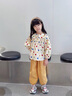 鄰家米其（LINJIAMIQI）女小童套裝秋裝蝴蝶結2025新款秋季寶寶兒童裝女孩春秋小孩衣服 XT2003-黃色 110 碼/身高100-110cm（3-4歲） 曬單實(shí)拍圖