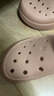 斯凱奇（Skechers）洞洞鞋女士透氣戶(hù)外沙灘鞋休閑涼拖鞋111514 桃粉色/PCH 35 曬單實(shí)拍圖