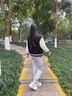 班尼路褲子女休閑褲女裝春秋冬新款顯瘦束腳褲小個子女生百搭時尚小腳褲 灰-螺紋收腳版 M 曬單實拍圖