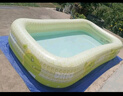 西哈泳士?jì)和錃庥斡境丶矣檬彝鈱殞氂斡境匦『?hù)外大型可折疊水池 加厚2.1米3層【暢玩套餐】 送地墊 曬單實(shí)拍圖