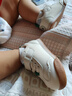 泰蘭尼斯秋季童鞋女寶寶學(xué)步鞋軟底機能鞋嬰兒鞋子男童透氣面包鞋白綠22碼 曬單實(shí)拍圖