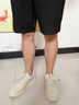 森馬（Senma）男鞋夏季休閑百搭時尚小白鞋子男士軟底輕便厚底增高板鞋男款透氣 米色 43 曬單實拍圖