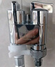 潛水艇（Submarine） 全自動(dòng)洗衣機水龍頭一進(jìn)二出黃銅水嘴拖把池角閥46分通用龍頭京 【銀色】一進(jìn)二出（46分通用） 曬單實(shí)拍圖