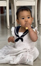 巴拉巴拉寶寶連衣裙嬰兒裙子兒童公主裙女童夏裝2025款海軍風(fēng)208225111007 曬單實(shí)拍圖