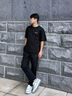 維動(dòng)（VEIDOORN）競(jìng)速長(zhǎng)褲專業(yè)梭織褲春夏透氣男褲直筒衛(wèi)褲寬松休閑褲子訓(xùn)練速干褲 1347-黑 L 曬單實(shí)拍圖