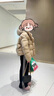 潮衣控泡芙龜背黑色短款羽絨服女2025冬季新款加厚白鴨絨連帽面包服外套 黑色 S 曬單實(shí)拍圖