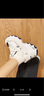 斯凱奇（Skechers）男女同款小白熊休閑鞋子厚底增高百搭運動(dòng)軟底老爹鞋 白色/海軍藍色/WNV 38.5 曬單實(shí)拍圖