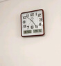 康巴絲（Compas）掛鐘客廳 萬(wàn)年歷溫濕度時(shí)鐘 簡(jiǎn)約石英鐘表掛墻C2983 咖木 37cm 曬單實(shí)拍圖