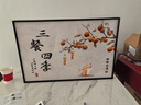 墨派餐廳裝飾畫現(xiàn)代簡(jiǎn)約飯廳橫幅掛畫輕奢飯廳背景墻廚房壁畫免打孔 三餐四季 60*40cm【晶瓷】 曬單實(shí)拍圖