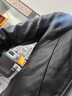 皮爾卡丹（pierre cardin）海寧潮流春秋新款皮衣男士休閑短款立領(lǐng)棒球服帥氣機車(chē)皮夾克外套 黑色P719 3XL （150-165斤） 曬單實(shí)拍圖
