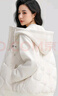 鴨鴨（YAYA）【90+系列】輕薄羽絨服女短款2024冬季新款時(shí)尚連帽保暖外套KL 米白色 M (160) 曬單實(shí)拍圖