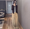 GCRZW輕奢卡其色西裝闊腿褲女春秋季2025新款休閑風笛褲貝斯褲直筒褲子 卡其色 【高檔氣質(zhì)款】 L /28 建議105-115斤 曬單實拍圖