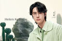 海倫凱勒（HELEN KELLER）【85特別款】王一博新款貓眼圓框潮流太陽鏡百搭俏皮墨鏡女HK285 HK285 N05 全色灰綠鏡片光銀鏡框 曬單實拍圖