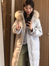 億梵莎棉服女2025新款冬季韓系寬松棉衣中長(cháng)款羽棉襖絨服女超好看潮外套 奶藍色 均碼 （可聯(lián)系客服備注碼數） 曬單實(shí)拍圖
