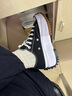 匡威（Converse）官方 Run Star Hike低幫帆布流星厚底鞋黑色168816C 黑色/168816C 37 曬單實(shí)拍圖