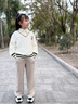 NICKYBABY女童衛(wèi)衣套裝兒童2025新款秋季女孩時髦秋裝女大童春秋運動褲洋氣 15151卡其 140 cm 曬單實拍圖