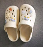 名創(chuàng  )優(yōu)品（MINISO）洞洞鞋男女夏季外穿涼鞋防滑厚底踩屎感包頭涼拖鞋 卡其+海洋星星 曬單實(shí)拍圖