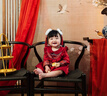 G.DUCKKIDS周歲女寶寶禮服春紅色中式抓周裙子一歲衣服女孩連衣裙女童公主裙 紅色長(zhǎng)袖 80 cm 曬單實(shí)拍圖
